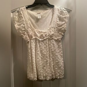 Sophie Max Medium Short Sleeve White Top